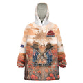 Personalised ANZAC Day Wearable Blanket Hoodie Commemorative Soldier Tribute