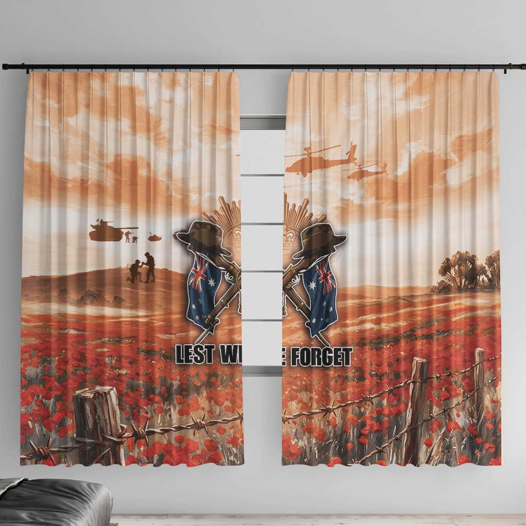 ANZAC Day Window Curtain Commemorative Soldier Tribute