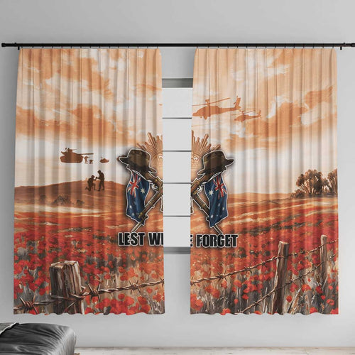 ANZAC Day Window Curtain Commemorative Soldier Tribute