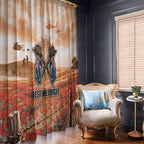 ANZAC Day Window Curtain Commemorative Soldier Tribute