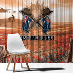 ANZAC Day Window Curtain Commemorative Soldier Tribute
