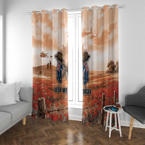 ANZAC Day Window Curtain Commemorative Soldier Tribute