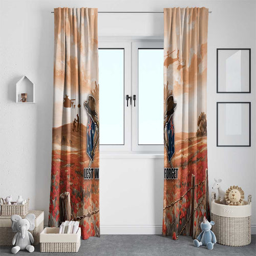 ANZAC Day Window Curtain Commemorative Soldier Tribute