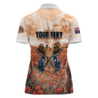 Personalised ANZAC Day Women Polo Shirt Commemorative Soldier Tribute