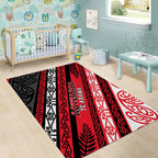 Aotearoa Te Arawa Area Rug New Zealand Maori Tribal Fern Pattern