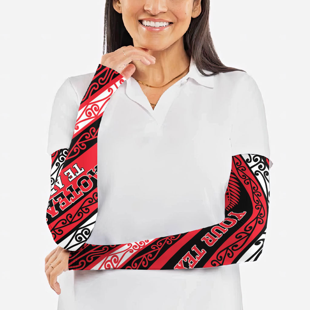 Personalised Aotearoa Te Arawa Arm Sleeves New Zealand Maori Tribal Fern Pattern