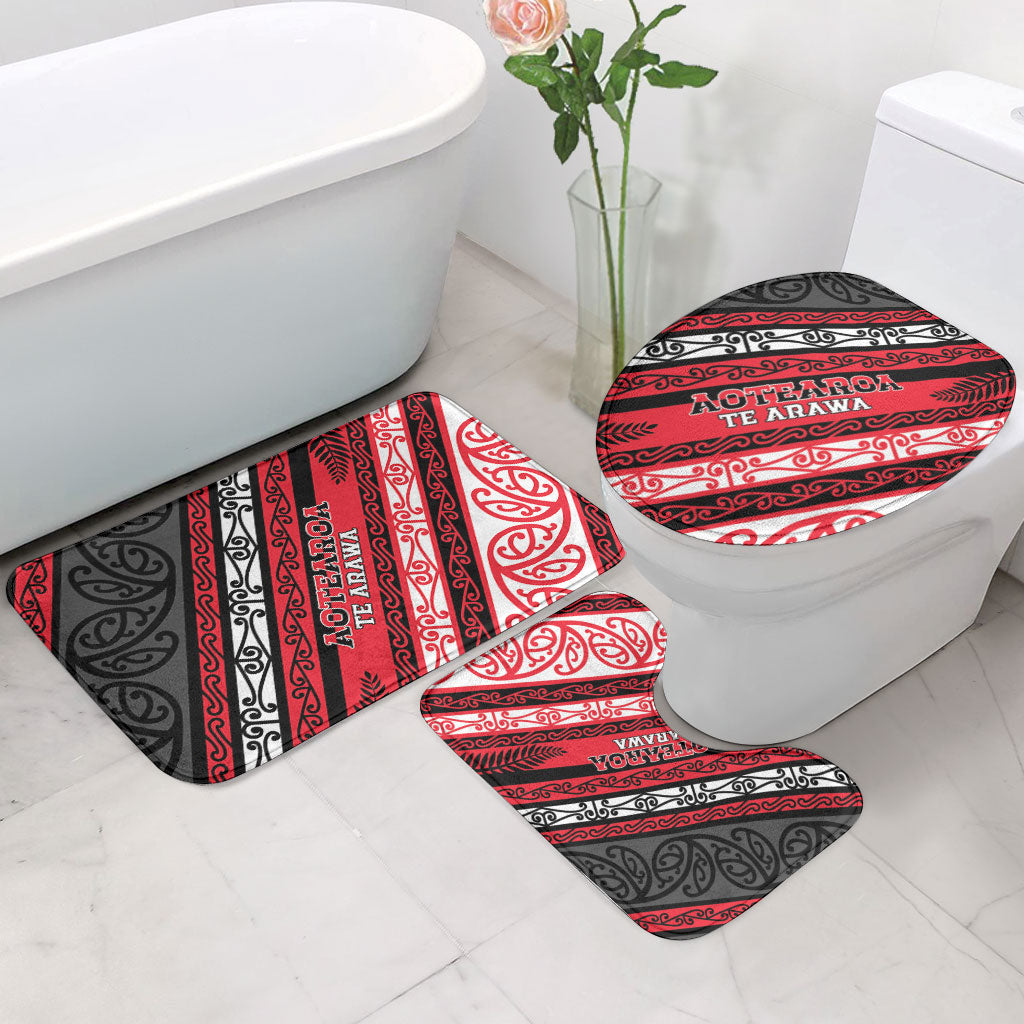 Aotearoa Te Arawa Bathroom Set New Zealand Maori Tribal Fern Pattern