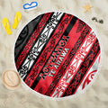 Aotearoa Te Arawa Beach Blanket New Zealand Maori Tribal Fern Pattern
