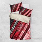 Aotearoa Te Arawa Bedding Set New Zealand Maori Tribal Fern Pattern