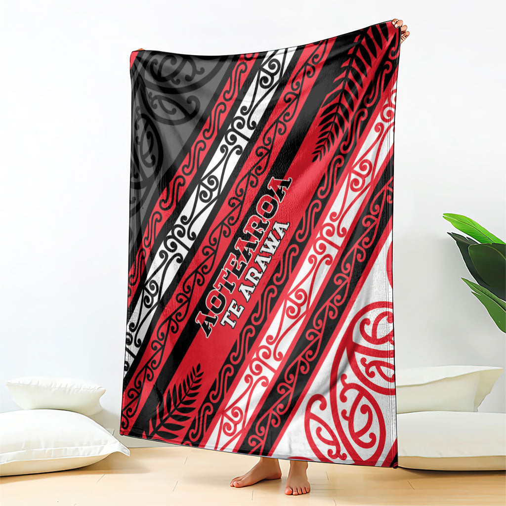Aotearoa Te Arawa Blanket New Zealand Maori Tribal Fern Pattern