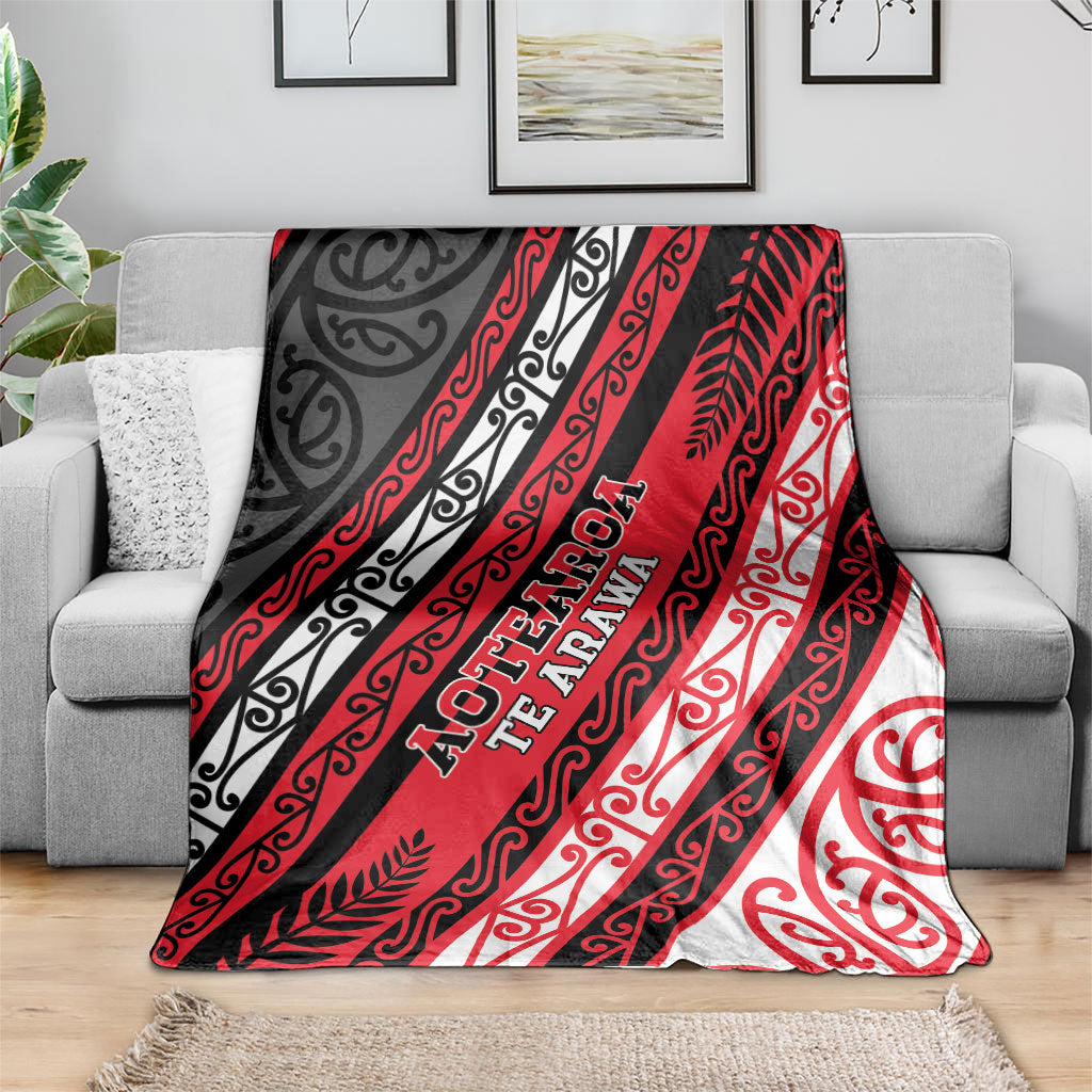 Aotearoa Te Arawa Blanket New Zealand Maori Tribal Fern Pattern