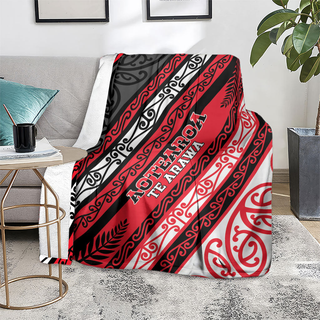 Aotearoa Te Arawa Blanket New Zealand Maori Tribal Fern Pattern