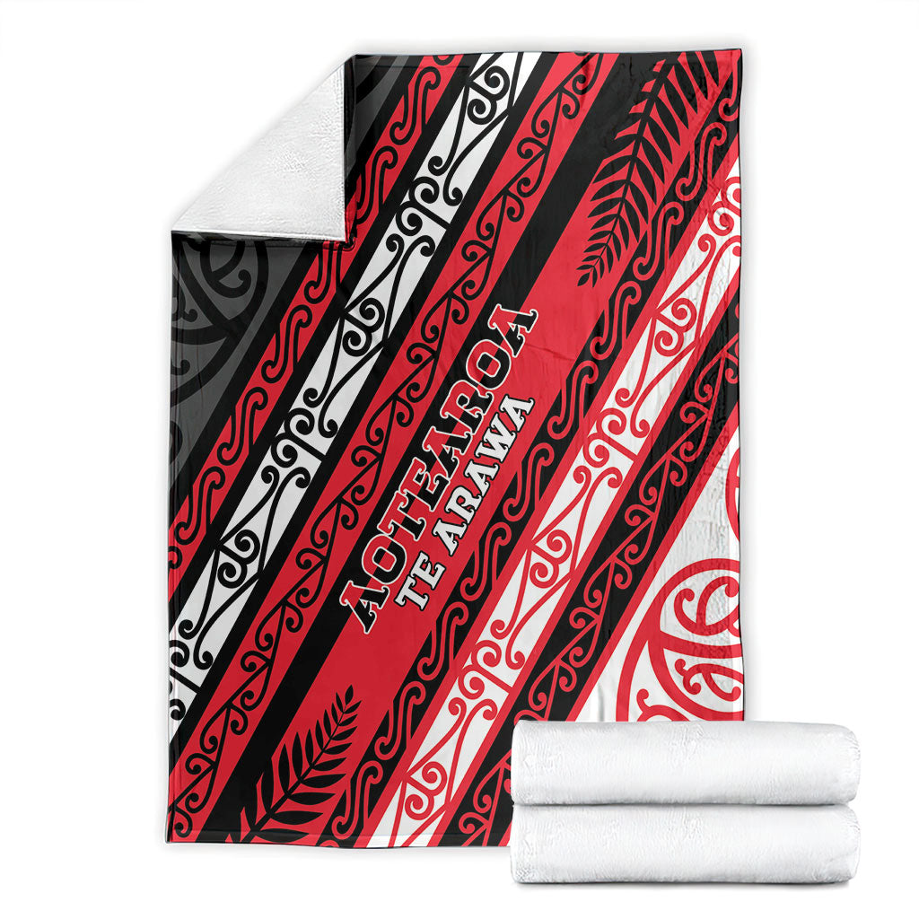 Aotearoa Te Arawa Blanket New Zealand Maori Tribal Fern Pattern