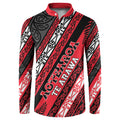Personalised Aotearoa Te Arawa Button Sweatshirt New Zealand Maori Tribal Fern Pattern