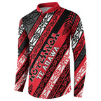 Personalised Aotearoa Te Arawa Button Sweatshirt New Zealand Maori Tribal Fern Pattern