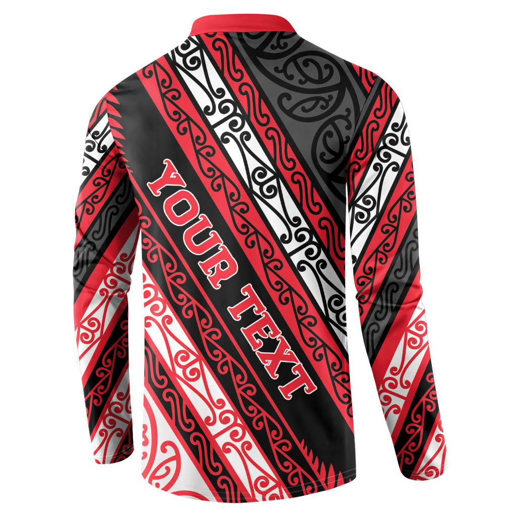 Personalised Aotearoa Te Arawa Button Sweatshirt New Zealand Maori Tribal Fern Pattern