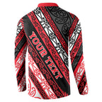 Personalised Aotearoa Te Arawa Button Sweatshirt New Zealand Maori Tribal Fern Pattern
