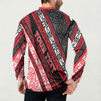 Personalised Aotearoa Te Arawa Button Sweatshirt New Zealand Maori Tribal Fern Pattern