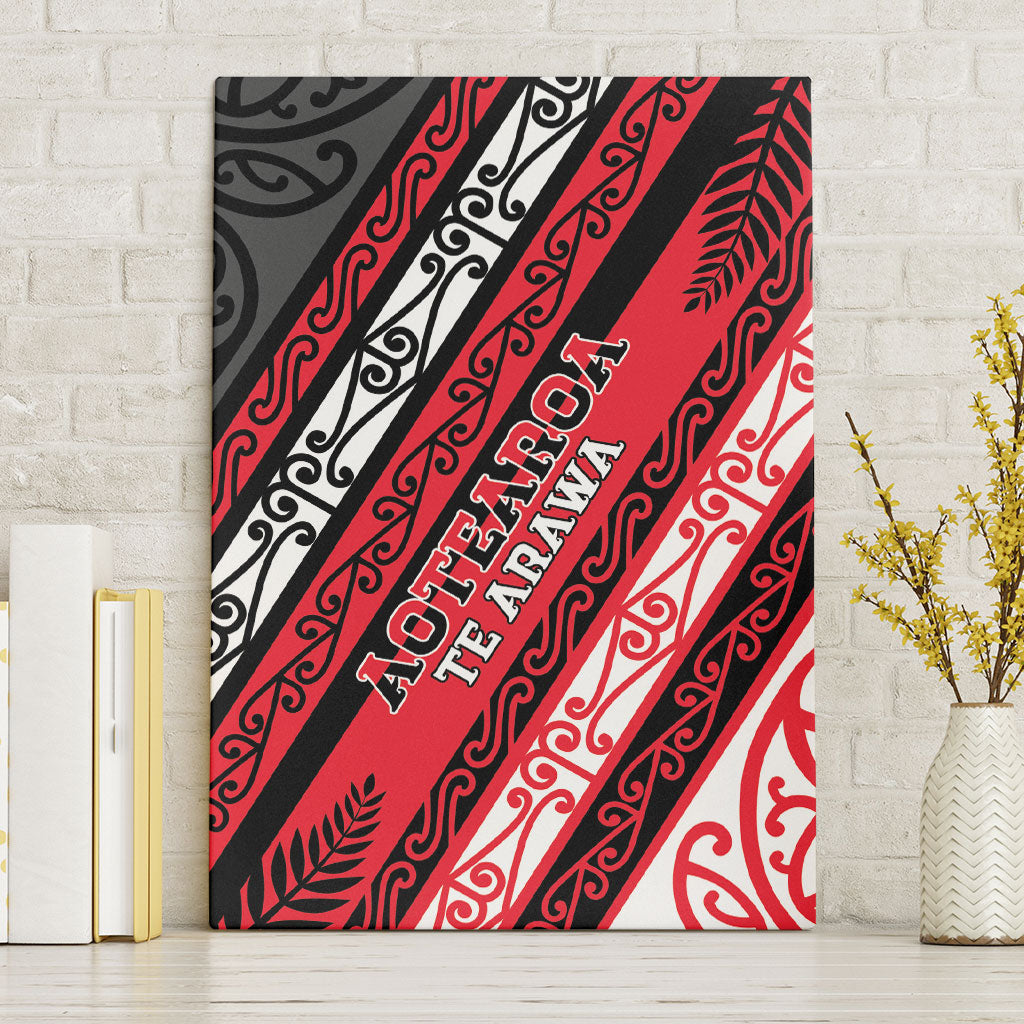 Aotearoa Te Arawa Canvas Wall Art New Zealand Maori Tribal Fern Pattern