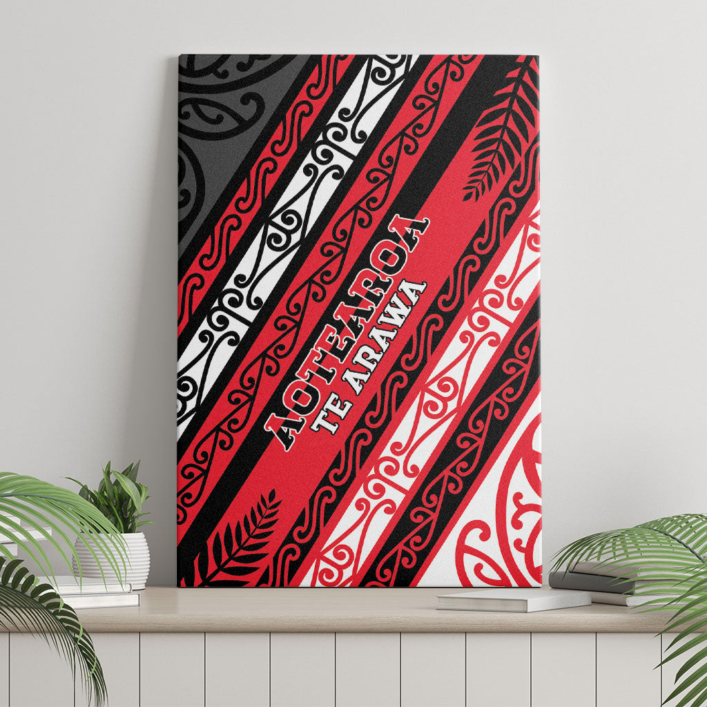 Aotearoa Te Arawa Canvas Wall Art New Zealand Maori Tribal Fern Pattern