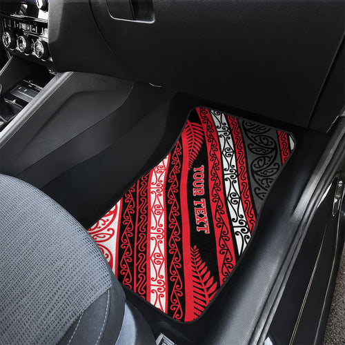 Personalised Aotearoa Te Arawa Car Mats New Zealand Maori Tribal Fern Pattern