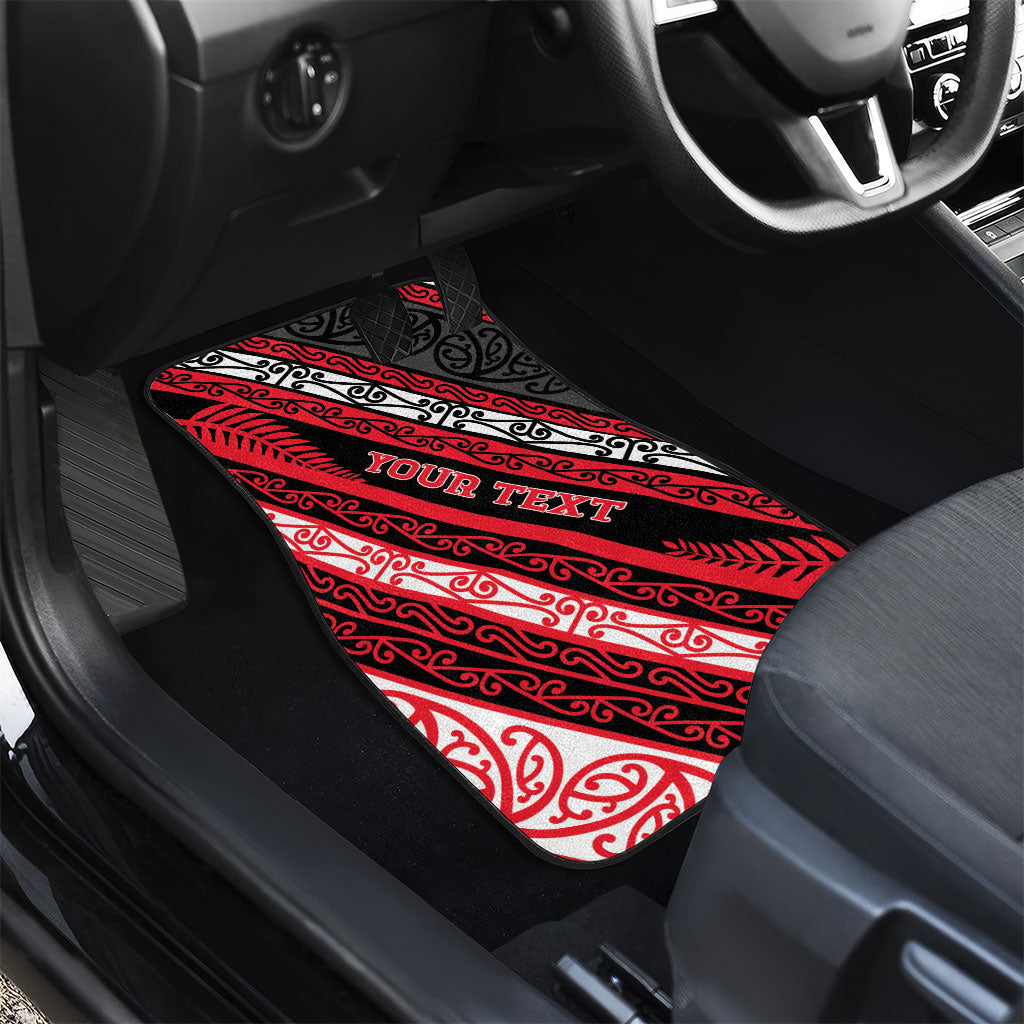 Personalised Aotearoa Te Arawa Car Mats New Zealand Maori Tribal Fern Pattern