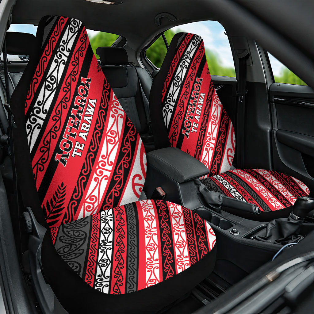 Aotearoa Te Arawa Car Seat Cover New Zealand Maori Tribal Fern Pattern