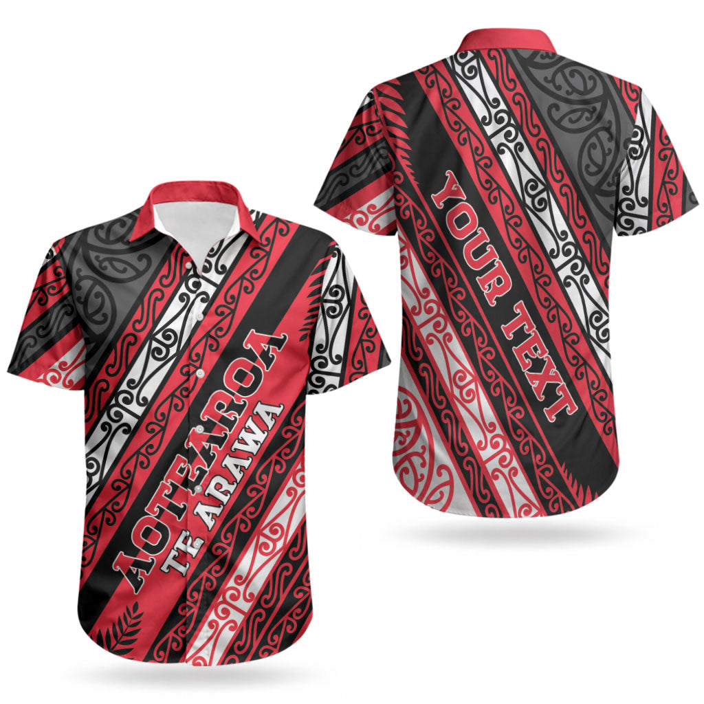 Personalised Aotearoa Te Arawa Couples Matching Off Shoulder Maxi Dress and Hawaiian Shirt New Zealand Maori Tribal Fern Pattern