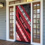 Personalised Aotearoa Te Arawa Door Cover New Zealand Maori Tribal Fern Pattern