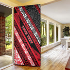 Personalised Aotearoa Te Arawa Door Cover New Zealand Maori Tribal Fern Pattern