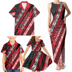 Personalised Aotearoa Te Arawa Family Matching Tank Maxi Dress and Hawaiian Shirt New Zealand Maori Tribal Fern Pattern