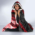 Aotearoa Te Arawa Hooded Blanket New Zealand Maori Tribal Fern Pattern