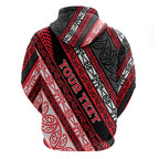 Personalised Aotearoa Te Arawa Hoodie New Zealand Maori Tribal Fern Pattern