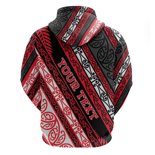 Personalised Aotearoa Te Arawa Hoodie New Zealand Maori Tribal Fern Pattern