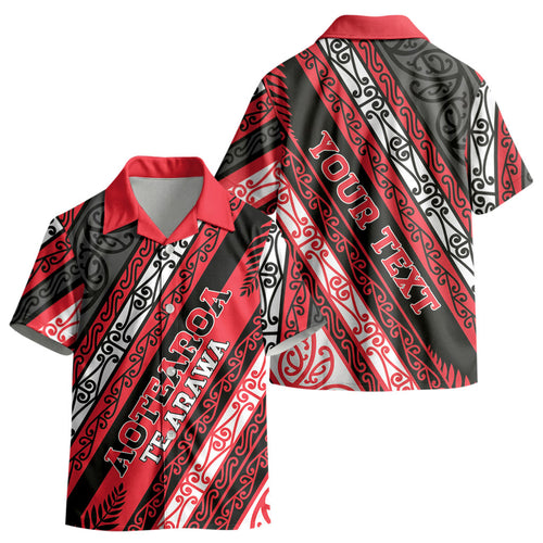 Personalised Aotearoa Te Arawa Kid Hawaiian Shirt New Zealand Maori Tribal Fern Pattern
