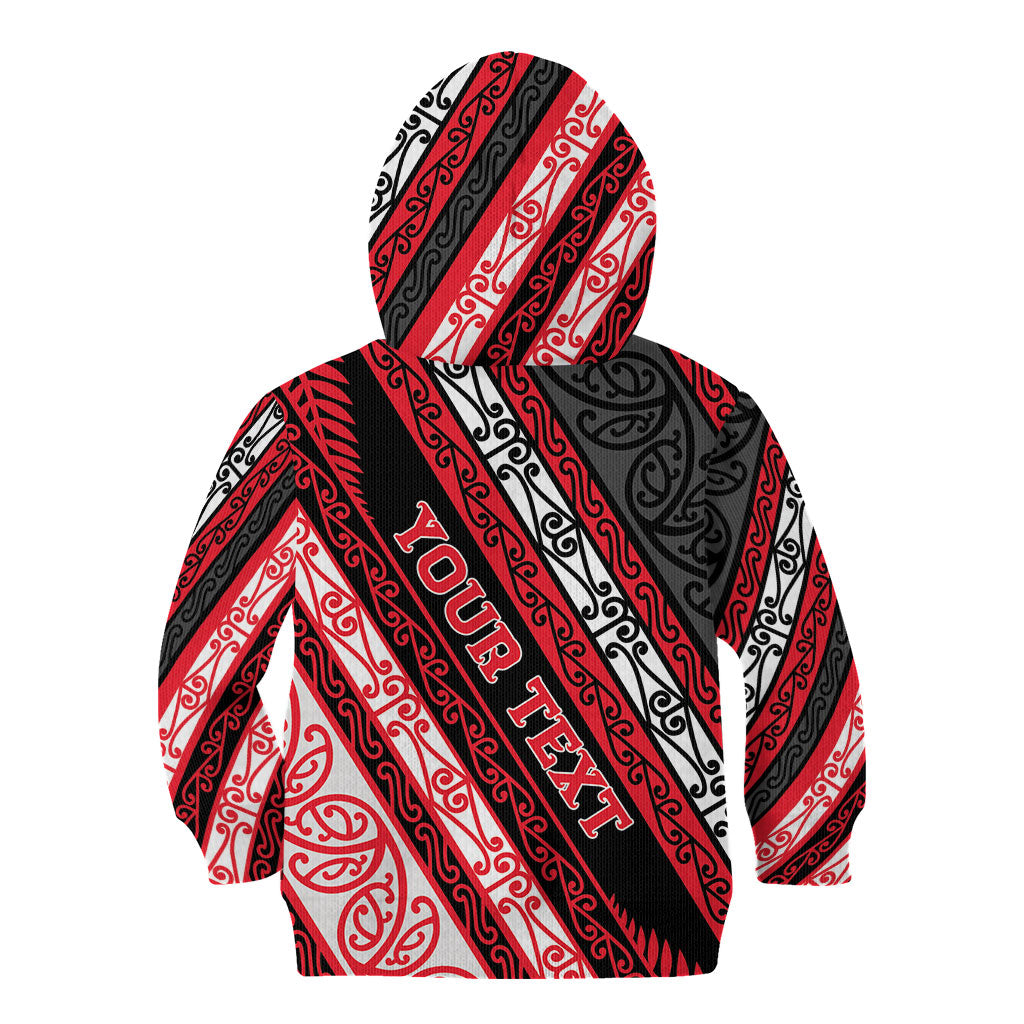 Personalised Aotearoa Te Arawa Kid Hoodie New Zealand Maori Tribal Fern Pattern