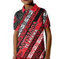 Personalised Aotearoa Te Arawa Kid Polo Shirt New Zealand Maori Tribal Fern Pattern