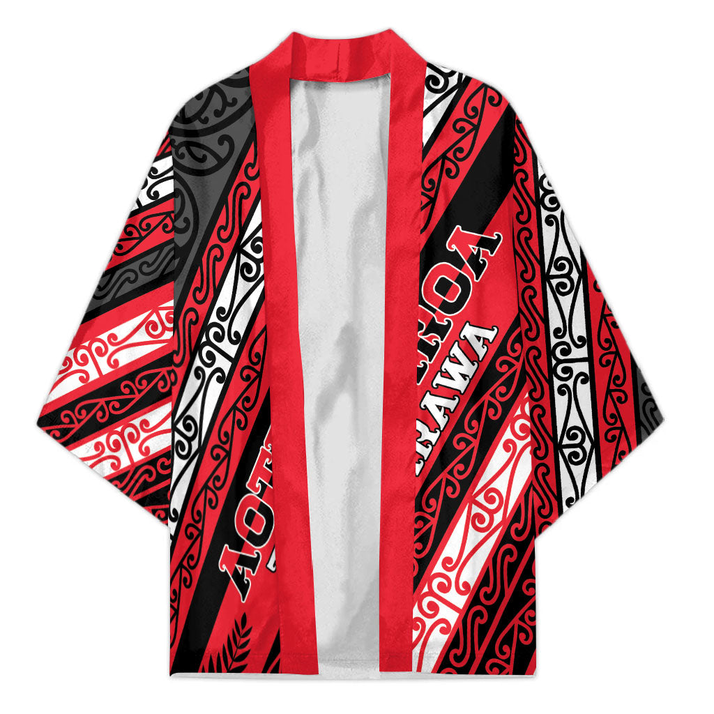 Personalised Aotearoa Te Arawa Kimono New Zealand Maori Tribal Fern Pattern
