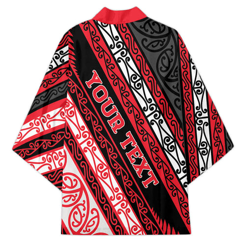 Personalised Aotearoa Te Arawa Kimono New Zealand Maori Tribal Fern Pattern
