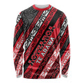 Personalised Aotearoa Te Arawa Long Sleeve Shirt New Zealand Maori Tribal Fern Pattern