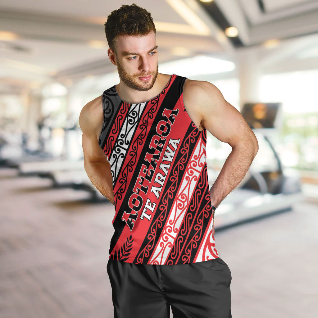 Personalised Aotearoa Te Arawa Men Tank Top New Zealand Maori Tribal Fern Pattern