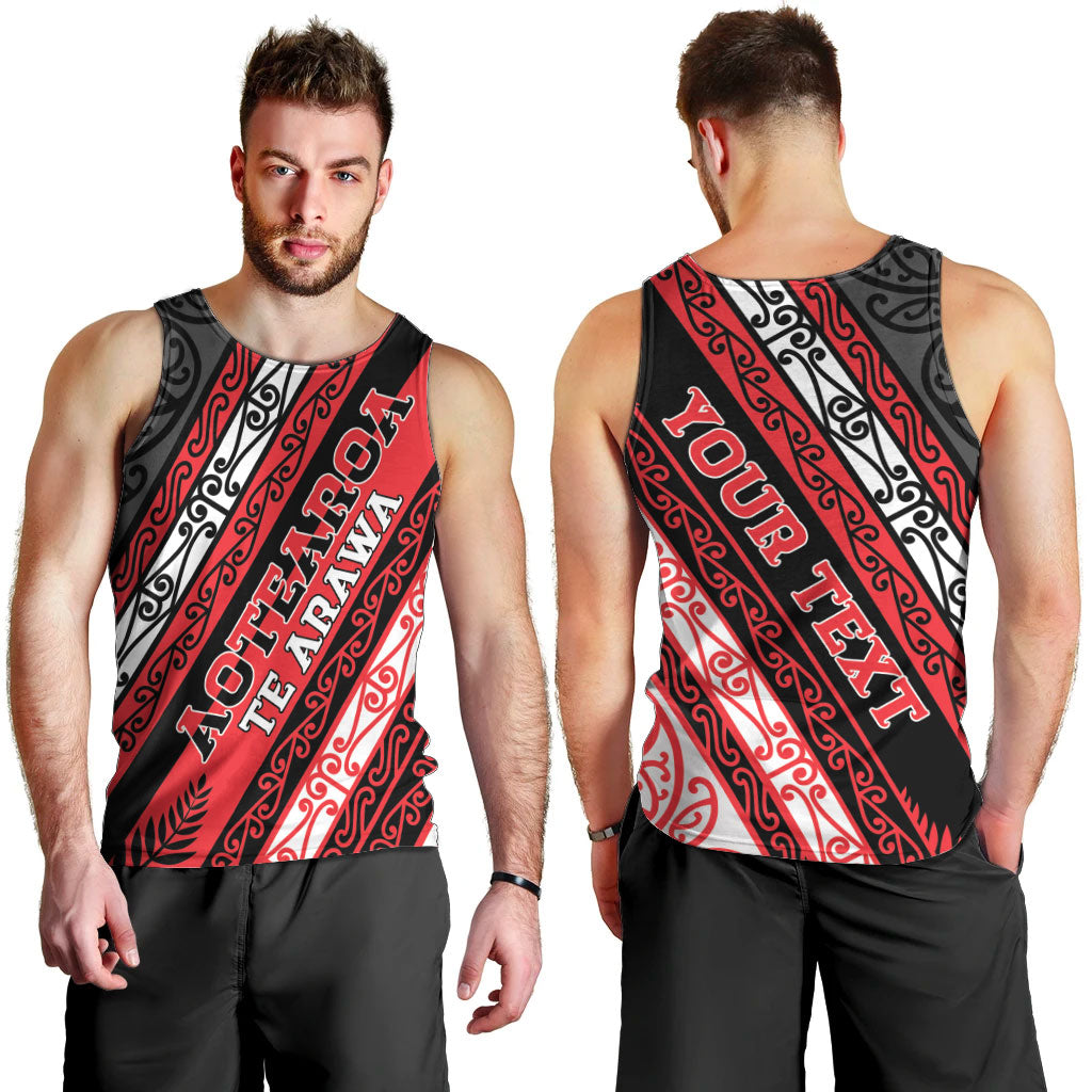 Personalised Aotearoa Te Arawa Men Tank Top New Zealand Maori Tribal Fern Pattern