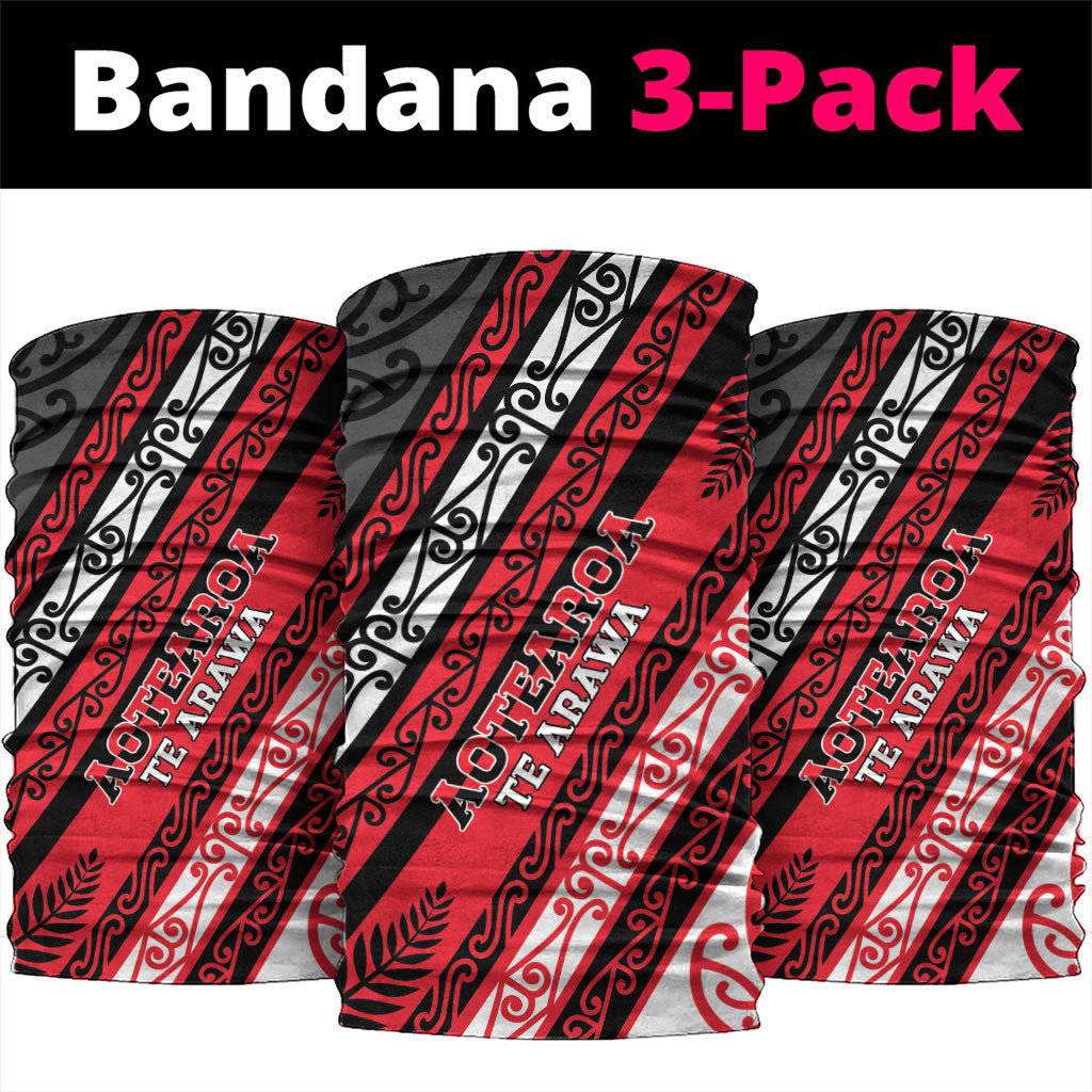 Aotearoa Te Arawa Neck Gaiter New Zealand Maori Tribal Fern Pattern