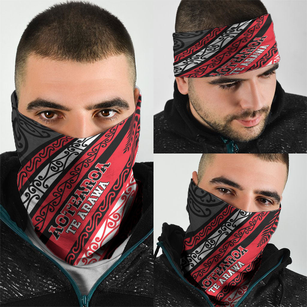 Aotearoa Te Arawa Neck Gaiter New Zealand Maori Tribal Fern Pattern