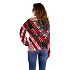 Personalised Aotearoa Te Arawa Off Shoulder Sweater New Zealand Maori Tribal Fern Pattern