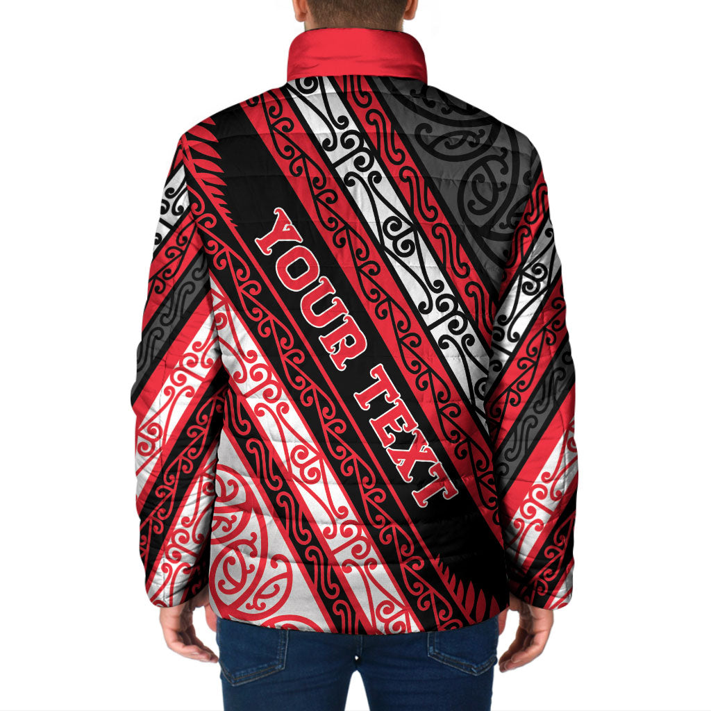 Personalised Aotearoa Te Arawa Padded Jacket New Zealand Maori Tribal Fern Pattern