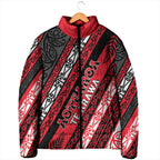 Personalised Aotearoa Te Arawa Padded Jacket New Zealand Maori Tribal Fern Pattern