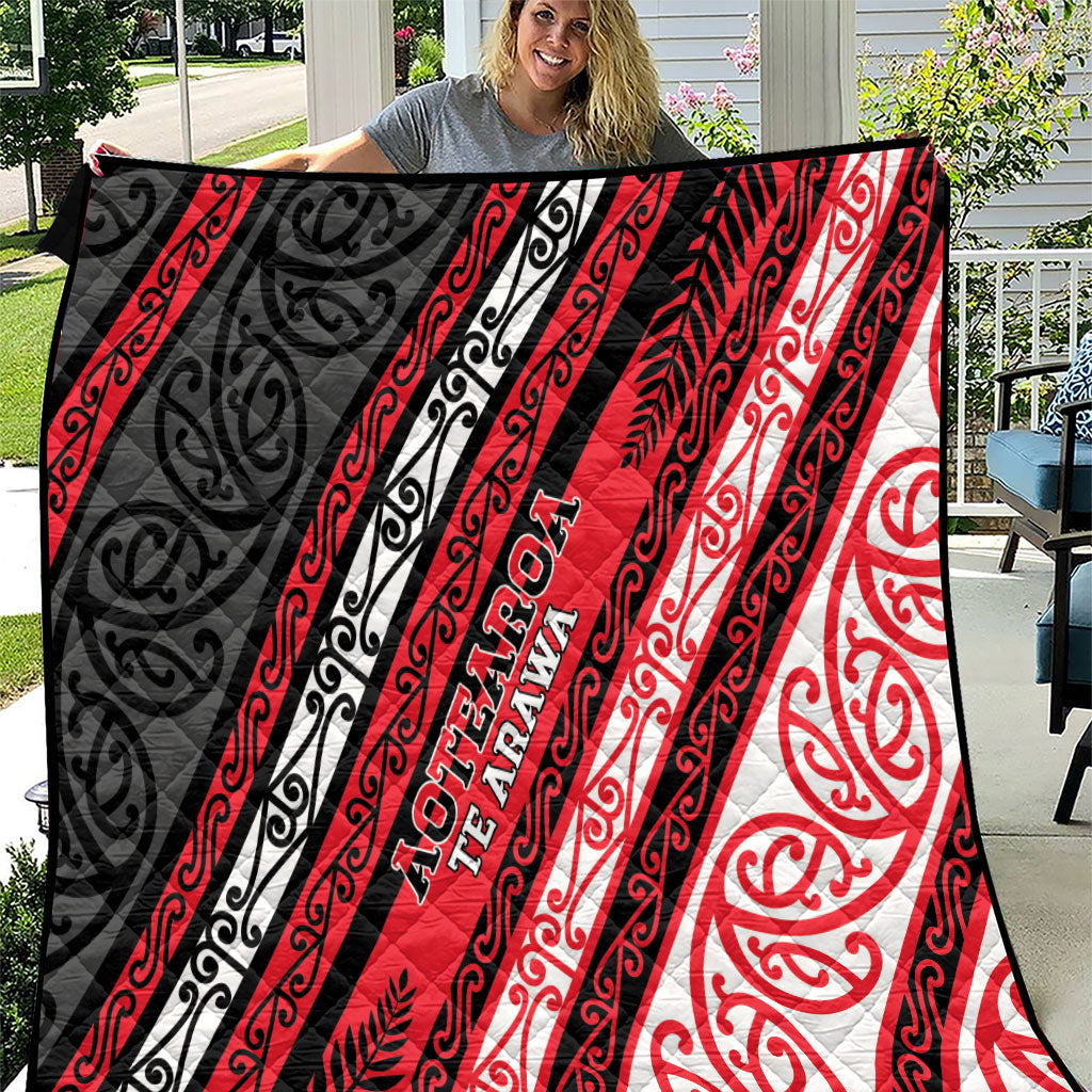 Aotearoa Te Arawa Quilt New Zealand Maori Tribal Fern Pattern