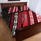 Aotearoa Te Arawa Quilt Bed Set New Zealand Maori Tribal Fern Pattern
