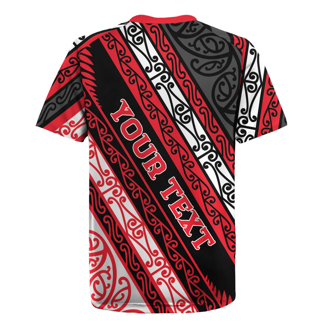 Personalised Aotearoa Te Arawa Rugby Jersey New Zealand Maori Tribal Fern Pattern